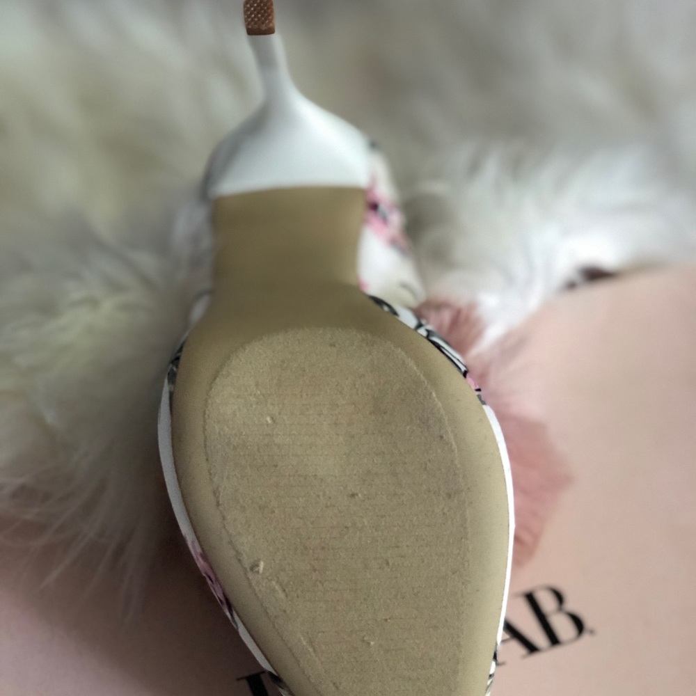 JustFab Monika White Floral heels US6.5UK-4.5EU-37 - Picture 4 of 8